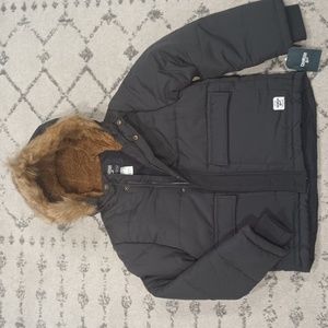 NWT OshKosh B'Gosh Boys Heavyweight Parka sz 8 Gray
